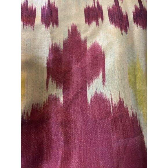 Ralph Lauren Vtg Multicolor Ikat Western Silk Tie Dye Pleated Skirt Sz 10P - Picture 5 of 6